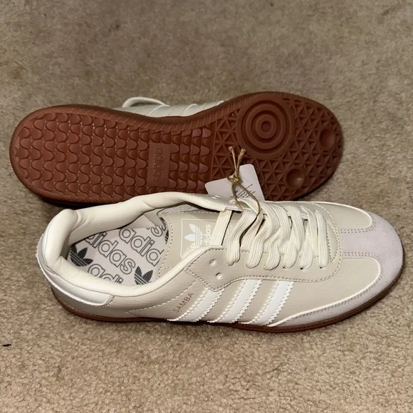 adidas | Shoes | Adidas Samba Shoes In Cream And White | Poshmark